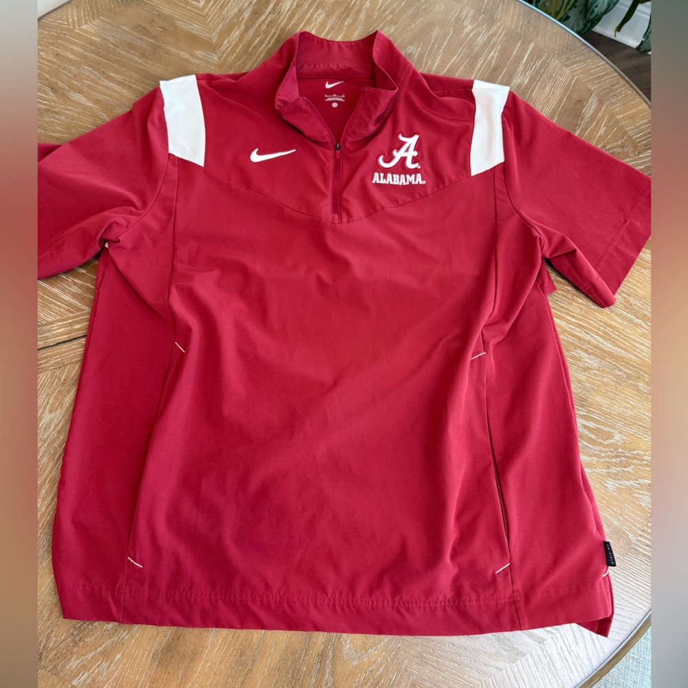 Nike Alabama Pullover Collared Shirt Coaches On Field short sleeve jacket